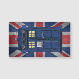 Casilla de llamadas públicas de la policía azul -