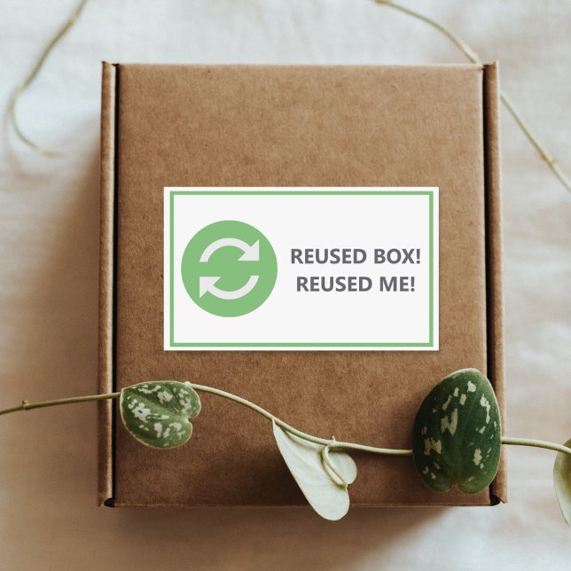 Casilla reusada - Pegatina reutilizado (Reused box - Reused me Sticker)