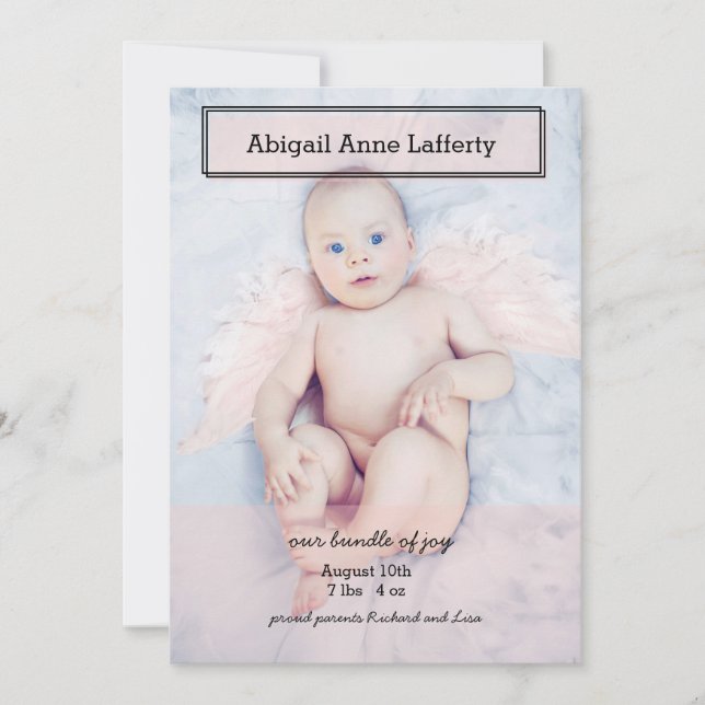 Casilla Rosa de Transparencia Anuncio de nacimient (Anverso)