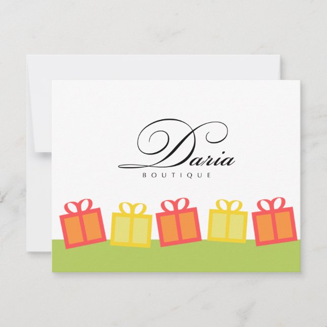 Casillas de regalo certificado de regalo de comerc (Anverso)