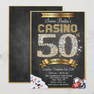 Casino 50.ª Invitación de cumpleaños para diamante
