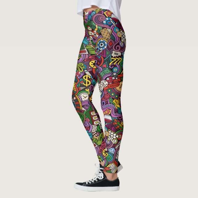 Casino de juegos de azar Pop Fashion Leggings (Izquierda)
