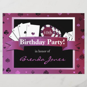 Casino- Estilo Vegas Invitación a cumpleaños