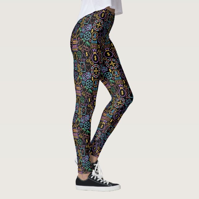 Casino Gambling Pop Fashion Leggings (Derecha)