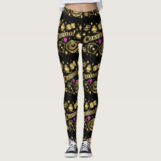 Casino Gambling Pop Fashion Leggings (Anverso)