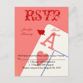 Casino Las Vegas Wedding Tarjeta RSVP