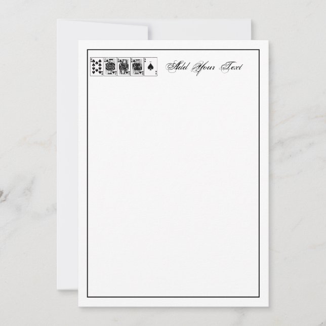 Casino Night Poker Royal Straight Flush Spades (Anverso)