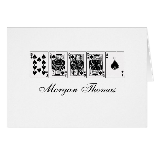 Casino Night Poker Royal Straight Flush Spades (Anverso (Horizontal))