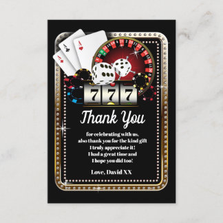 casino, póker, adulto, tarjeta de agradecimiento