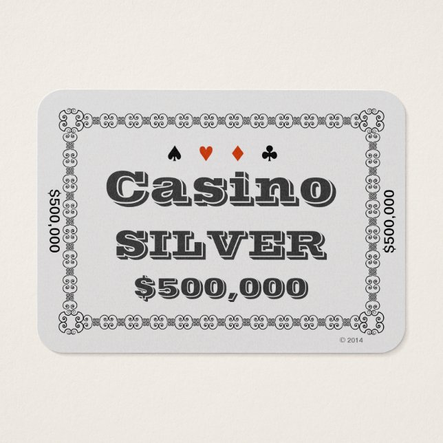 Casino ~SILVER~ Plata de Chip de póquer $500K (100 (Atrás)