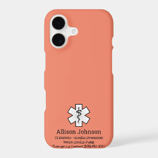Caso de teléfono de alerta médica de Personalizado
