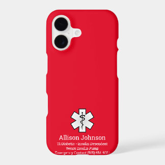 Caso de teléfono de alerta médica de Personalizado