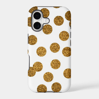 Caso del iPhone del oro del purpurina