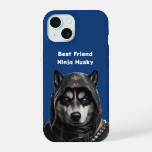 Caso IPhone Azul Personalizado Ninja Husky