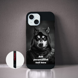 Caso IPhone Negro personalizado | Ninja Husky