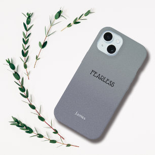 Caso Iphone Ombre Gray Personalizado Cita y Nombre