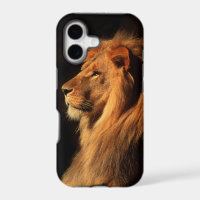 Caso masculino africano del iphone del león de