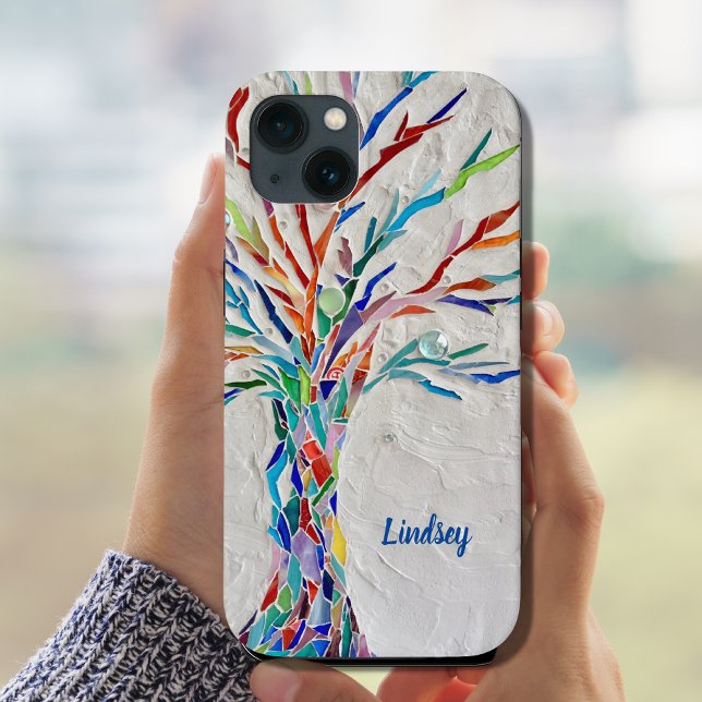 Caso para iPhone de Funda de árbol de nombres pers (Subido por el creador)