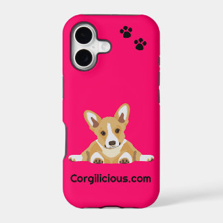 Caso rosado del iPhone 5 del perrito del Corgi