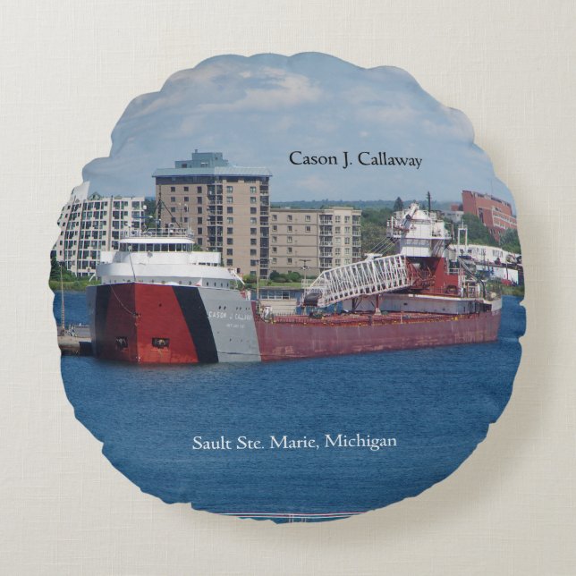 Cason J. Callaway doble cara almohada redonda (Anverso)