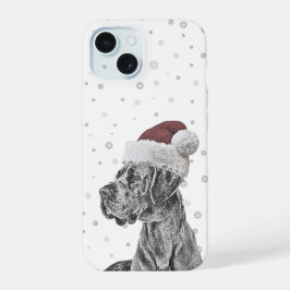 Casos de teléfono de Navidades de retrato de perro