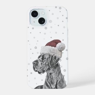 Casos de teléfono de Navidades de retrato de perro