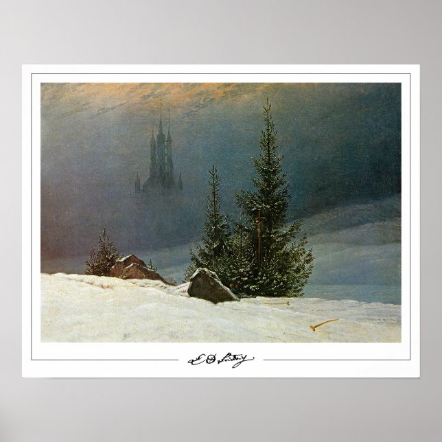 Caspar David Friedrich Zedign Poster de Arte #23 (Frente)