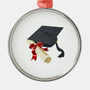 Casquillo de la graduación y ornamento del diplom