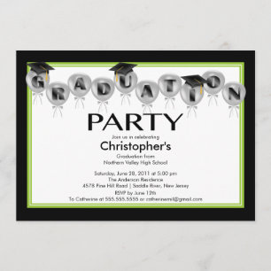 Casquillo del negro de la invitación de la fiesta