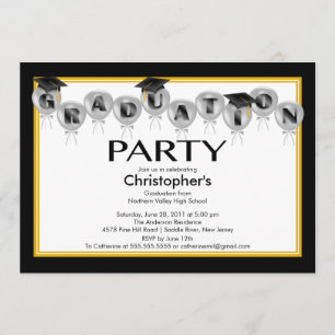 Casquillo del negro de la invitación de la fiesta