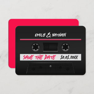 Cassette Mix Tape Retro Guay Guardar La Fecha