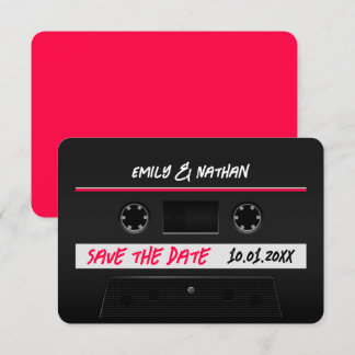 Cassette Mix Tape Retro Guay Guardar La Fecha
