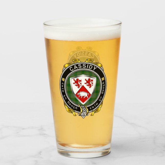 Cassidy/O'Cassidy Irish Beer Glass (Anverso (lleno))