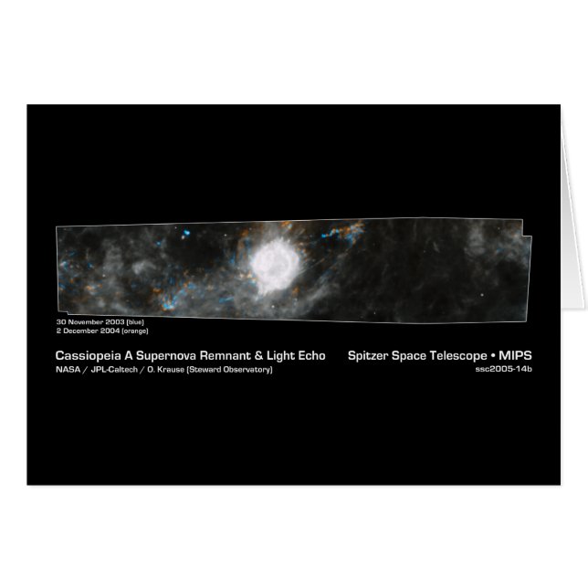 Cassiopeia A Supernova Remnant & Light Echo NASA (Anverso (Horizontal))