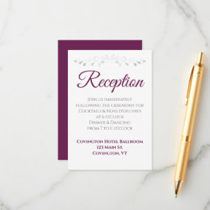 Cassis Morado en la recepción de la boda blanca el