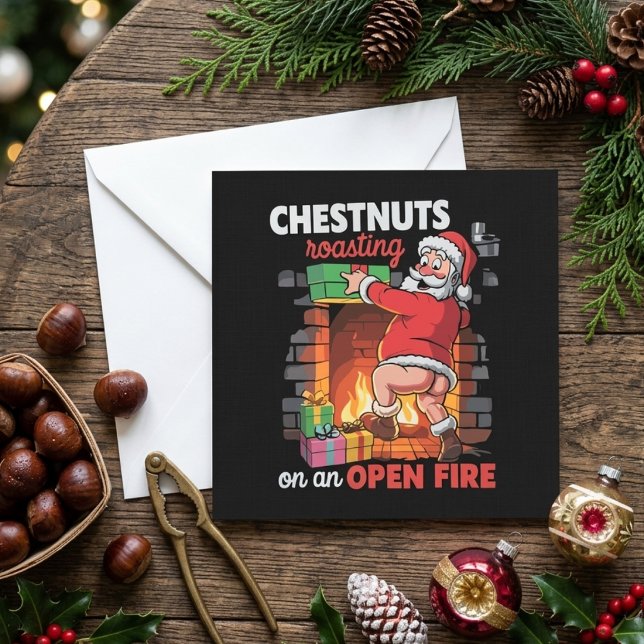 Castañas Asándose Cita Divertida de Santa Navidad (Subido por el creador)