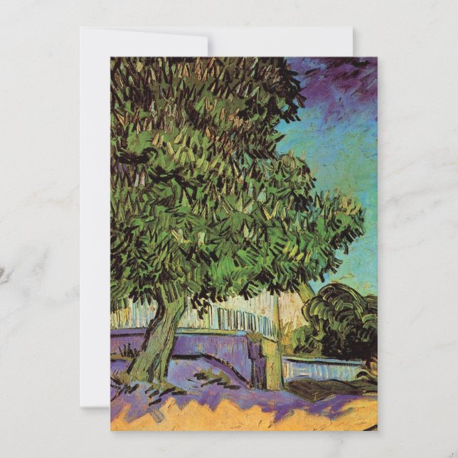 Castaño en Flor por Vincent van Gogh (Anverso)