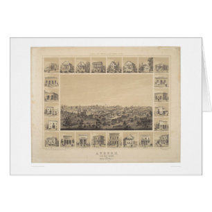 Castaños, mapa panorámico de California 1857