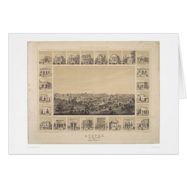 Castaños, mapa panorámico de California 1857 (Anverso (Horizontal))