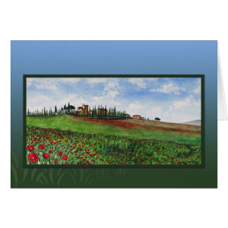 Castillo con amapolas