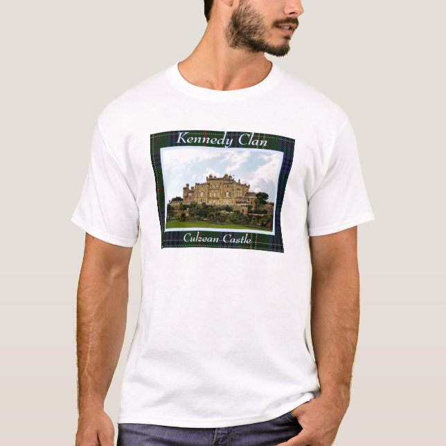 Castillo Culzean de Kennedy Clan y camiseta Tartán (Anverso)