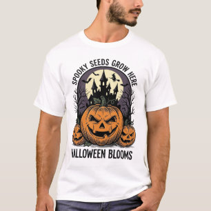 Castillo de calabaza de Halloween camiseta vintage