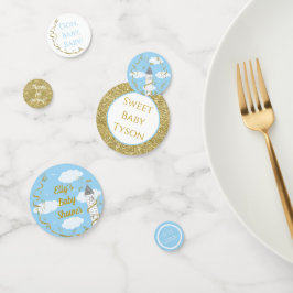 Castillo de Confetti Baby Shower en el cielo