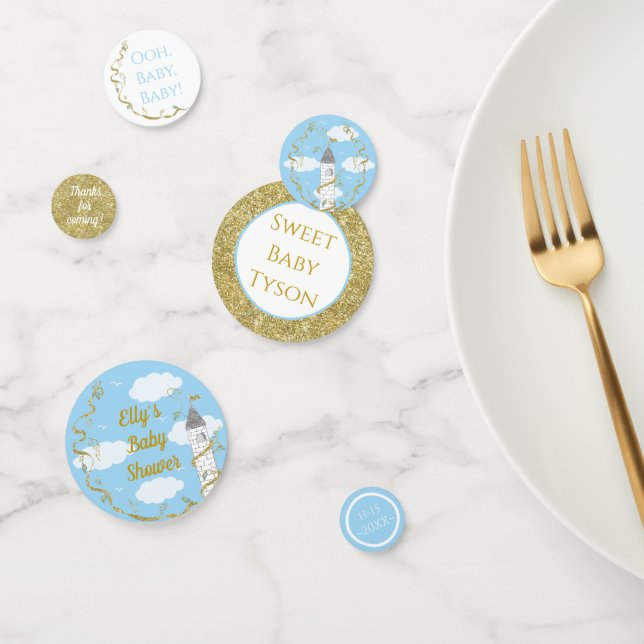 Castillo de Confetti Baby Shower en el cielo (Grupo)