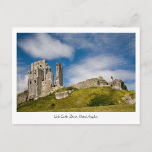 Castillo de Corfe, Dorset, postal del Reino Unido