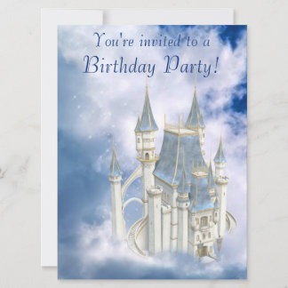Castillo de cuento de hadas 6.5 x 8.75 Invitación