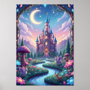 Castillo de Cuento de Hadas Caprichoso Póster de F