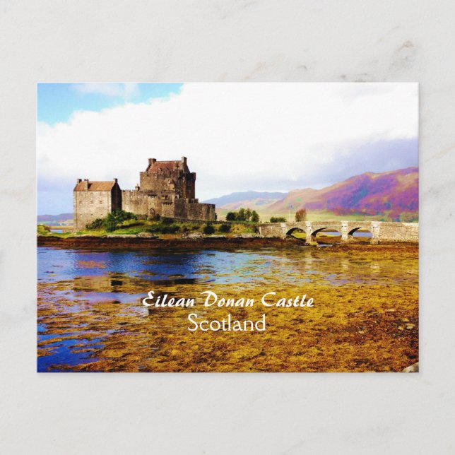 Castillo de Donan Eilean Romántico, postal de Esco (Anverso)
