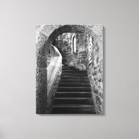 Castillo de fotografía de lienzo arte Stairs