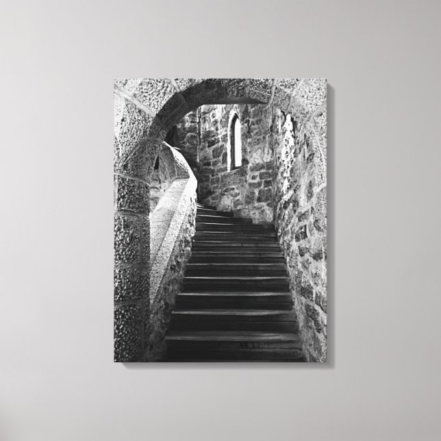 Castillo de fotografía de lienzo arte Stairs (Anverso)